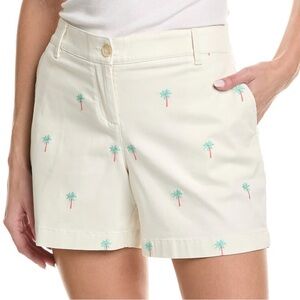 Tommy Bahama Embroidered Palm Tree 5-inch Short 045-Coconut Size 14 NWT